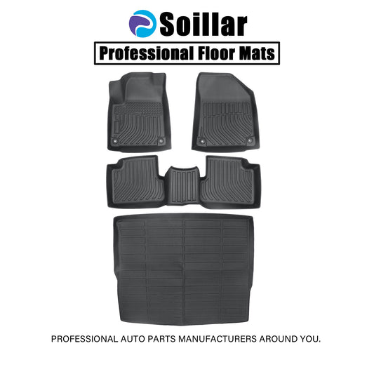 Floor Mats Trunk?Cargo Liner All Weather Black TPE For 2015-2023 Jeep Cherokee