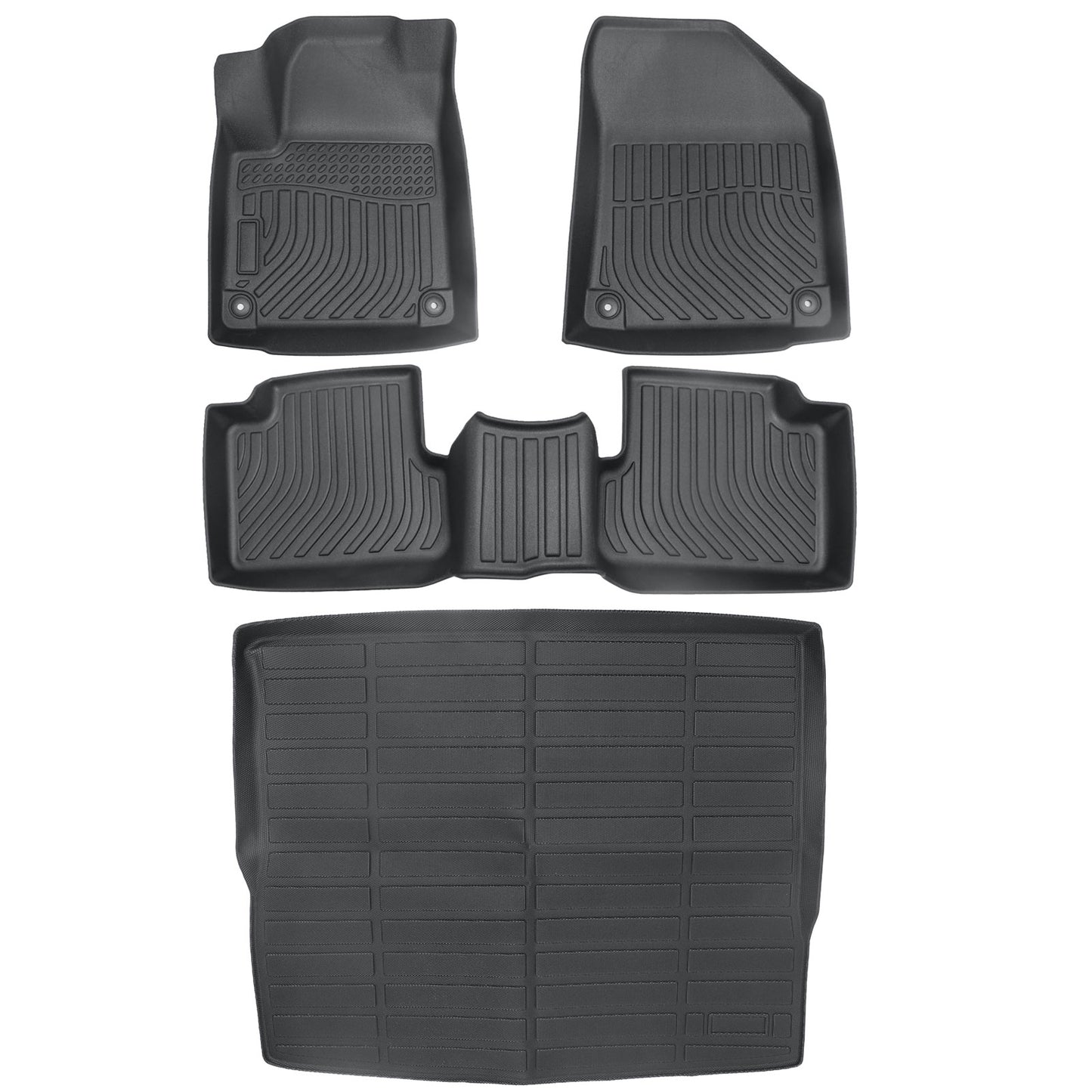 Floor Mats Trunk?Cargo Liner All Weather Black TPE For 2015-2023 Jeep Cherokee