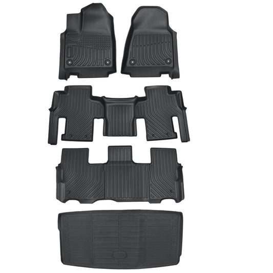 Fits 2022 2023 2024 2025 Jeep Wagoneer TPE Floor Mats+Trunk Cargo Liner Full Set