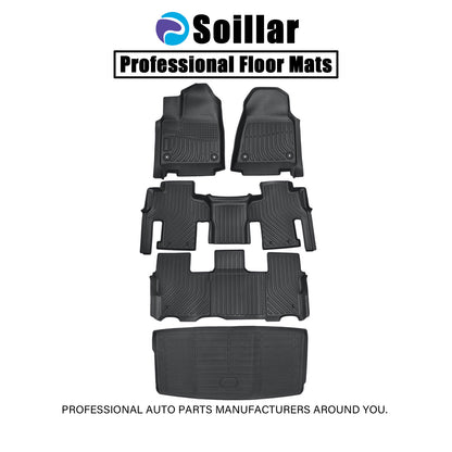 Fits 2022 2023 2024 2025 Jeep Wagoneer TPE Floor Mats+Trunk Cargo Liner Full Set