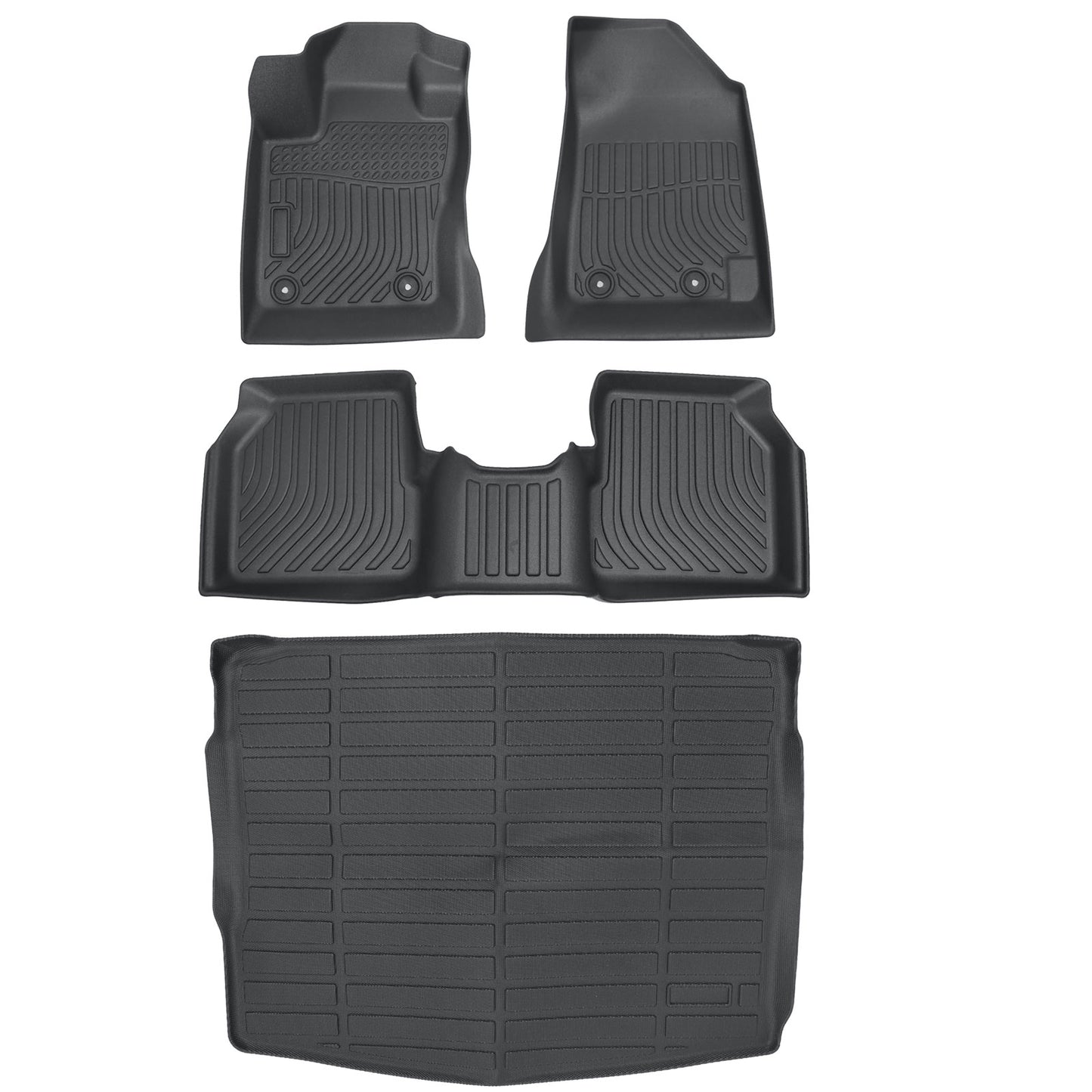 Floor Mats Trunk?Cargo Liner All Weather Black TPE For 2017-2025 Jeep Compass