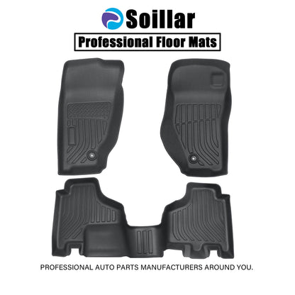 Floor Mats Liners TPE For 2008-2012 Jeep Liberty 3D NEW All-Weather 3PCS Black