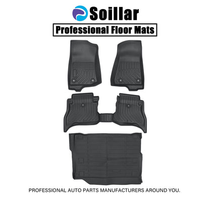 TPE Floor Mats & Trunk Cargo Liners For 2021-2025 Jeep Wrangler 4XE All Weather