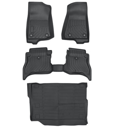 TPE Floor Mats & Trunk Cargo Liners For 2021-2025 Jeep Wrangler 4XE All Weather