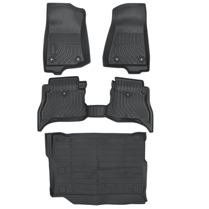 TPE Floor Mats & Trunk Cargo Liners For 2021-2025 Jeep Wrangler 4XE All Weather