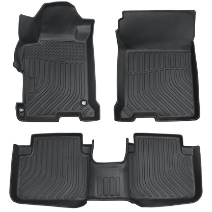 3Pcs Floor Mats Liner For 2013 2014 2015 2016 2017 Honda Accord Sedan 4-Door TPE