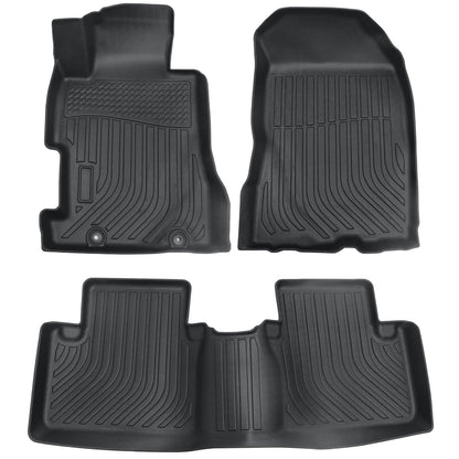 3D TPE All Weather Black Floor Mats Liner 2-Row For 2006-2011 Honda Civic Sedan