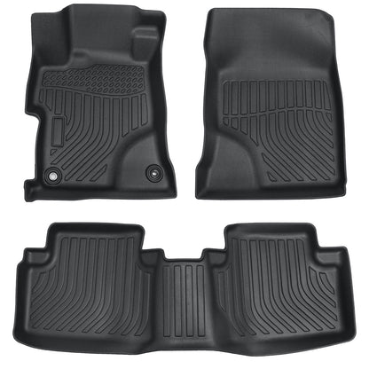 Floor Mats Liner For 2012-2015 Honda Civic Sedan 4DR Front-Rear All Weather TPE
