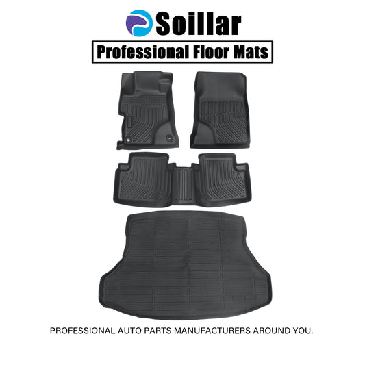 TPE Floor Mats Liners+Trunk Cargo Liner For 2012-2015 Honda Civic Sedan Weather