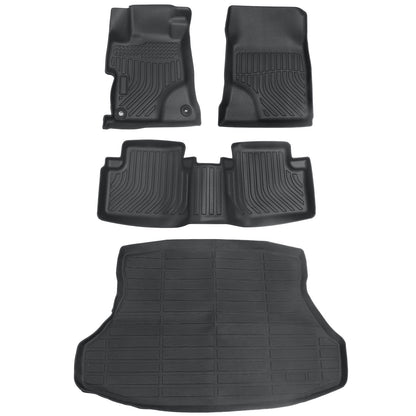 TPE Floor Mats Liners+Trunk Cargo Liner For 2012-2015 Honda Civic Sedan Weather