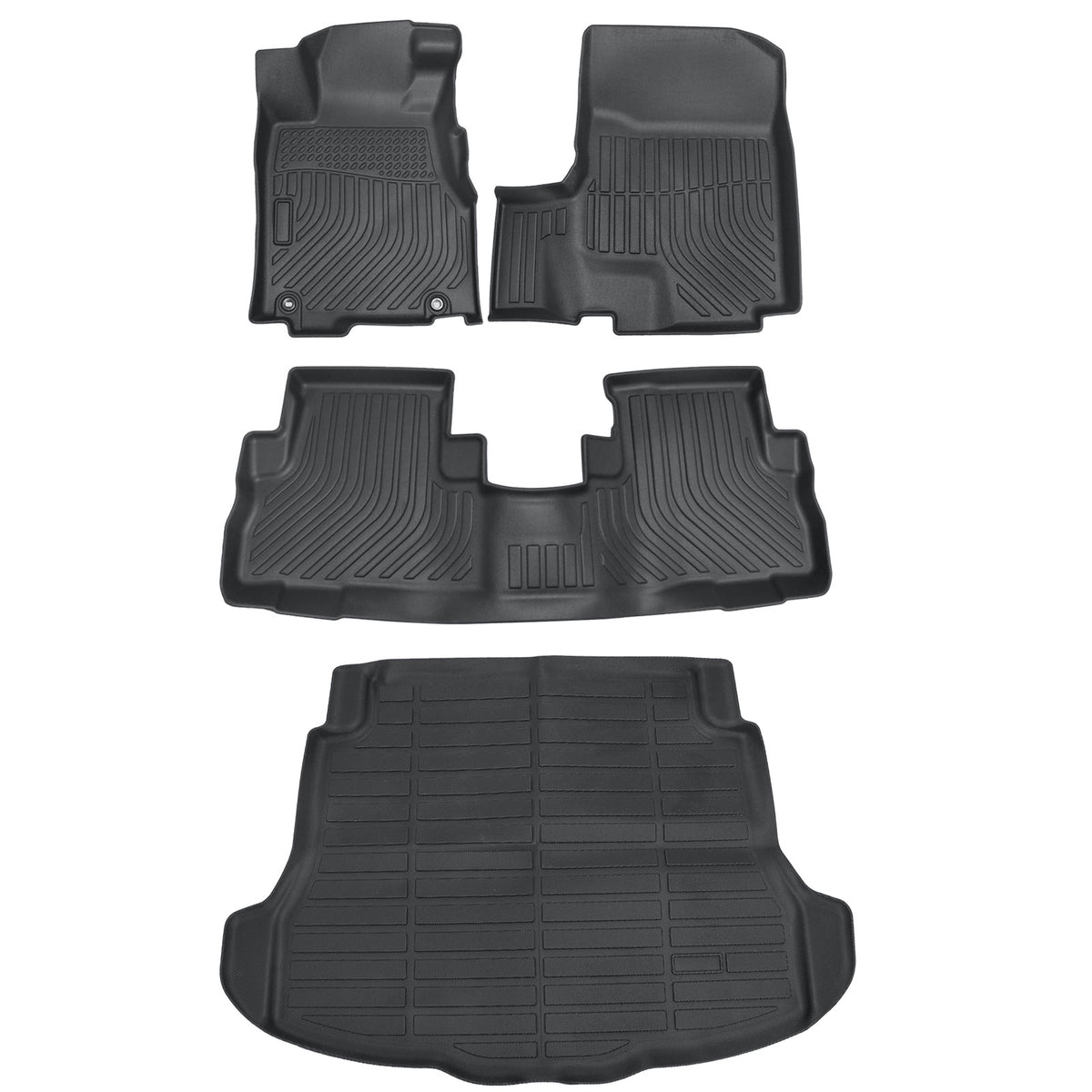 Floor Mats Trunk & Cargo Liners All Weather 3D TPE For 2007-2011 Honda CR-V CRV