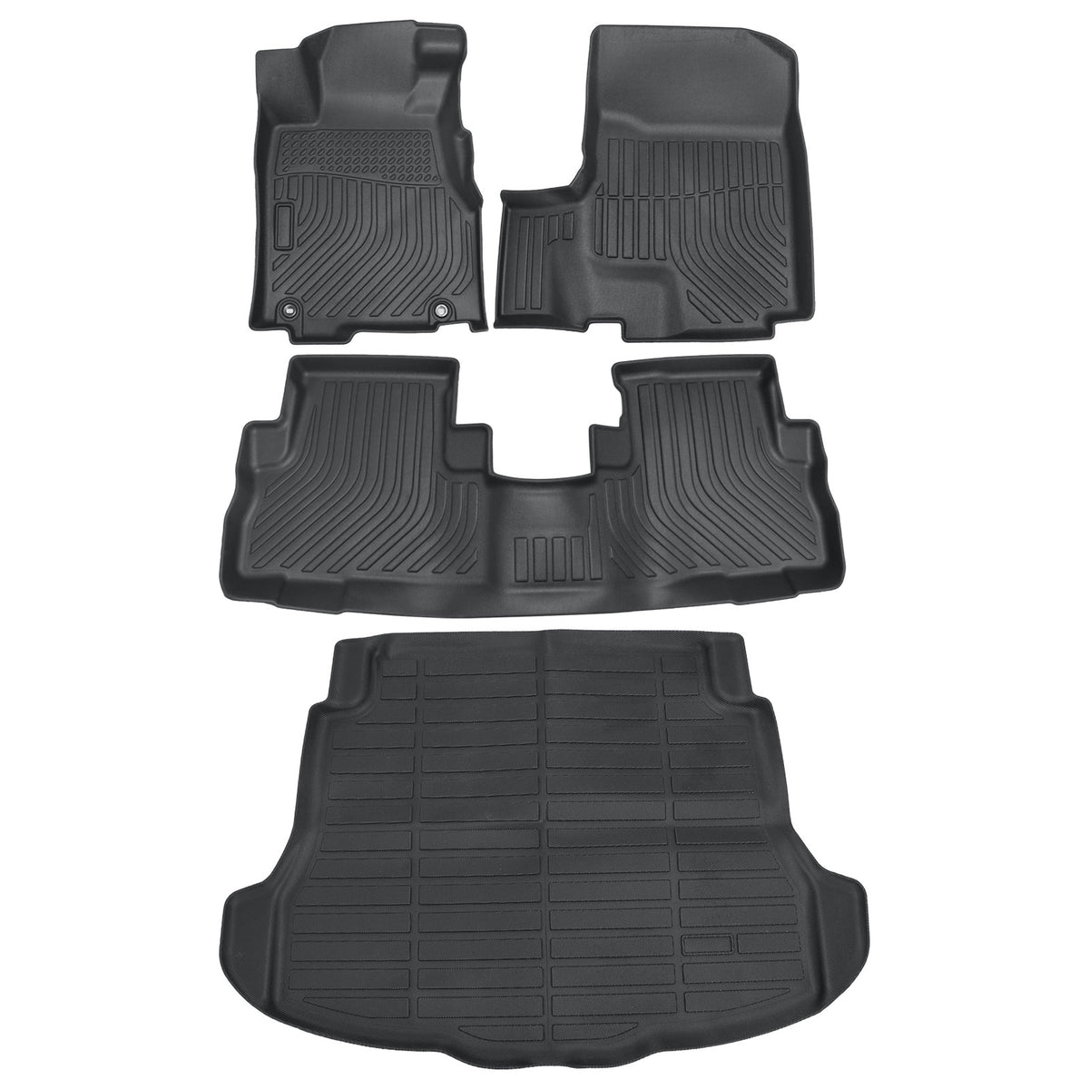 Floor Mats Trunk & Cargo Liners All Weather 3D TPE For 2007-2011 Honda CR-V CRV