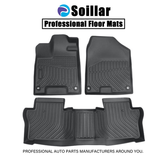 3D TPE Floor Mats Liner For 2019-2025 Honda Passport 4-Door Front-Rear Anti-Slip