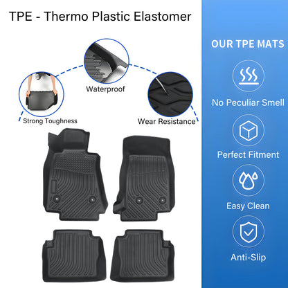 TPE Floor Mats Liner For 2020-2024 Cadillac CT5 4Door Front-Rear All Weather New