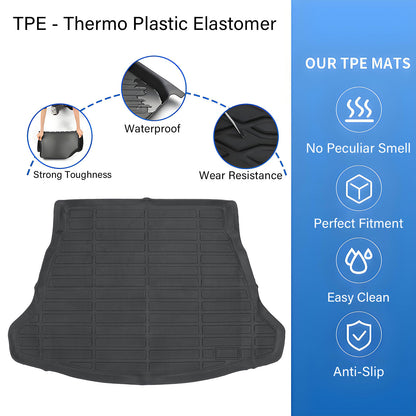 TPE Rear Cargo Trunk Liner Cover Floor Mat For 2016-2023 Toyota Prius Waterproof