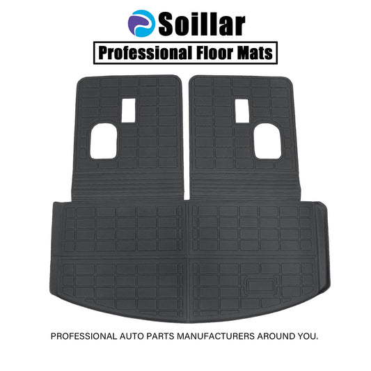 TPE Cargo Trunk Liner & Backrest Mat Floor Mat 3D Black Fits 2014-2020 Acura MDX