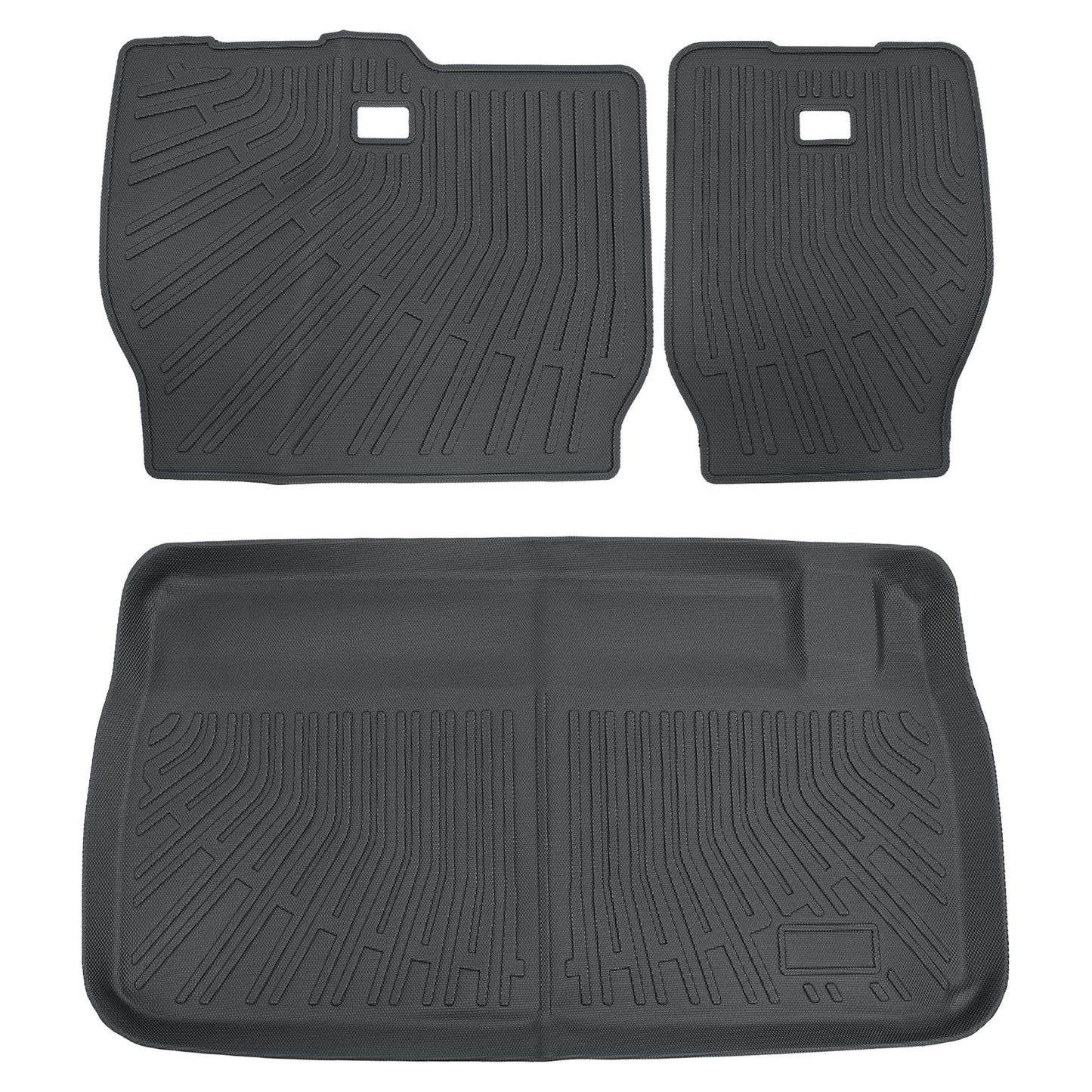 TPE For 2008-2020 Chrysler Town & Country Backrest Mats+Trunk Cargo Liner Black