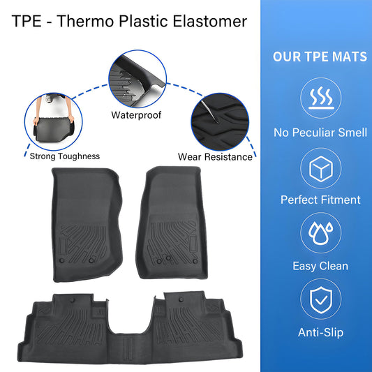 3D Floor Mats Liner For 2014-2018 Jeep Wrangler Unlimited 4-Door All Weather TPE