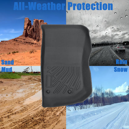 3D Floor Mats Liner For 2014-2018 Jeep Wrangler Unlimited 4-Door All Weather TPE
