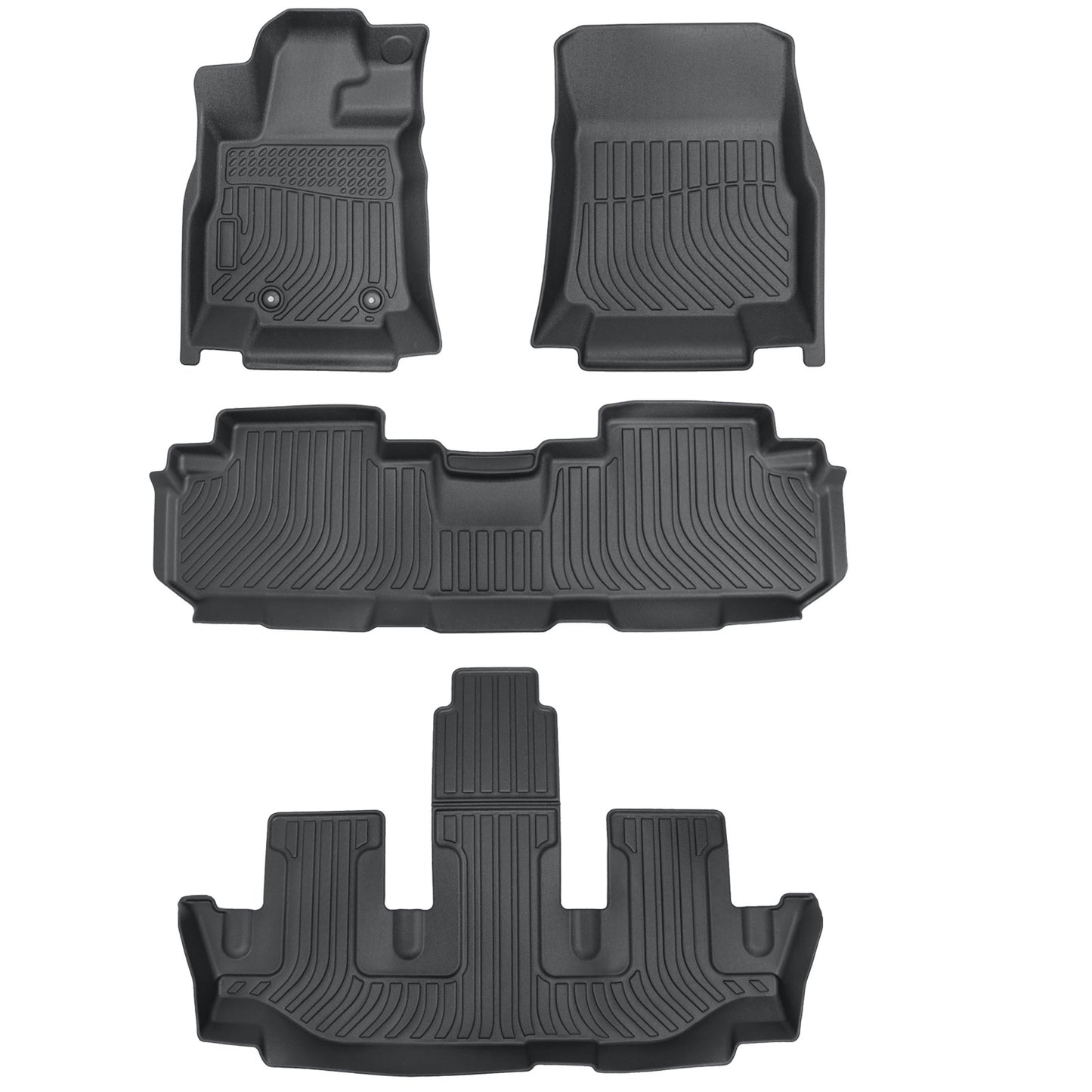 Floor Mats Liner TPE For 2019-2025 Subaru Ascent 8 Seats Bench Seat 3D Model NEW