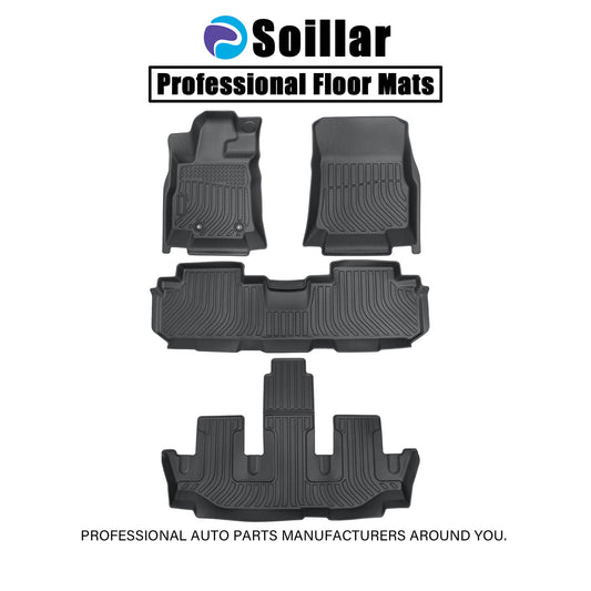 Floor Mats Liner TPE For 2019-2025 Subaru Ascent 8 Seats Bench Seat 3D Model NEW