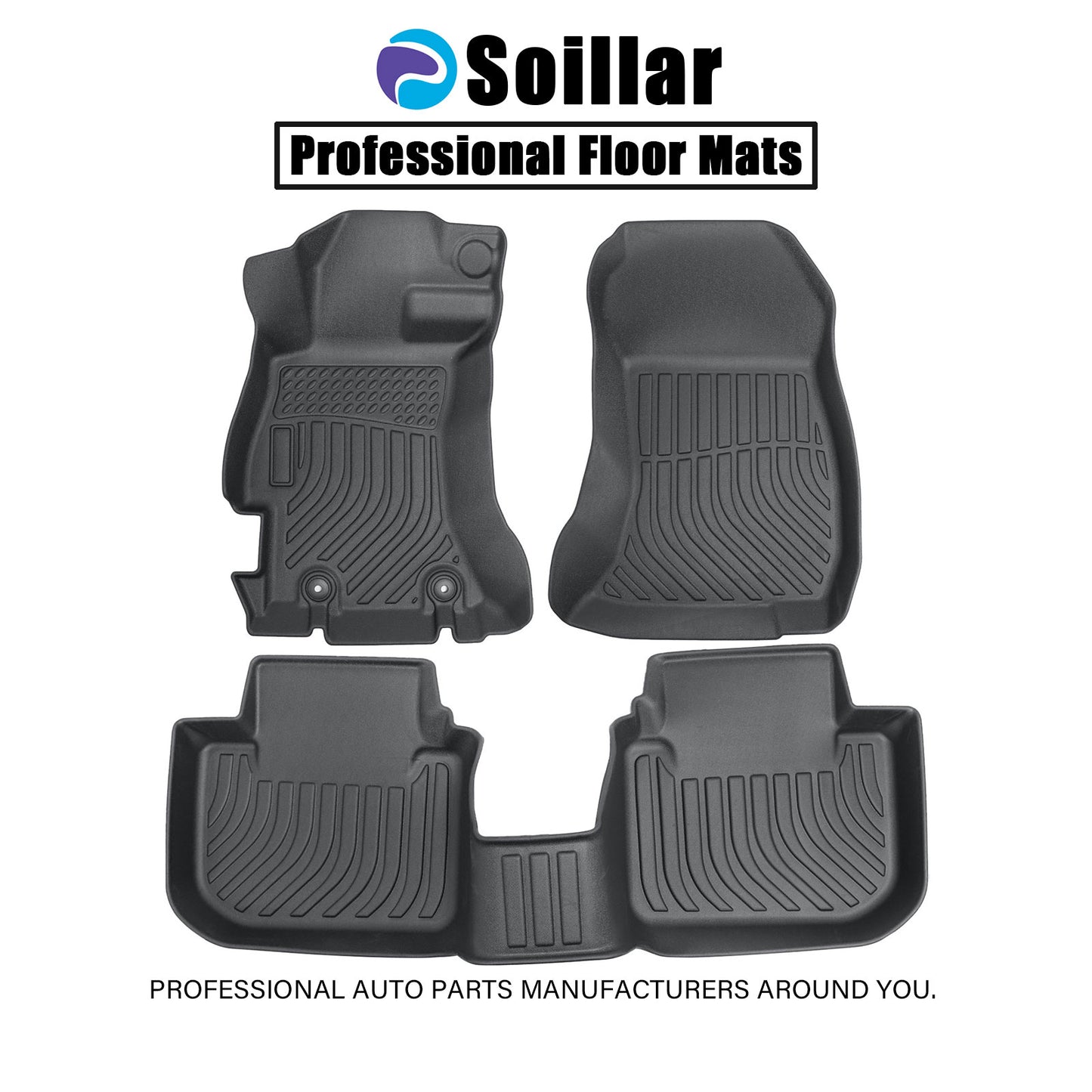 Floor Mats Liners TPE For 2013-2017 Subaru Crosstrek XV Crosstrek 12-16 Impreza
