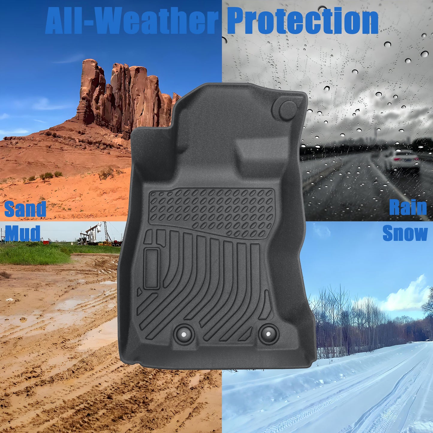 Floor Mats Liner For 2022-2025 Subaru WRX 4-Door Front-Rear All Weather TPE New