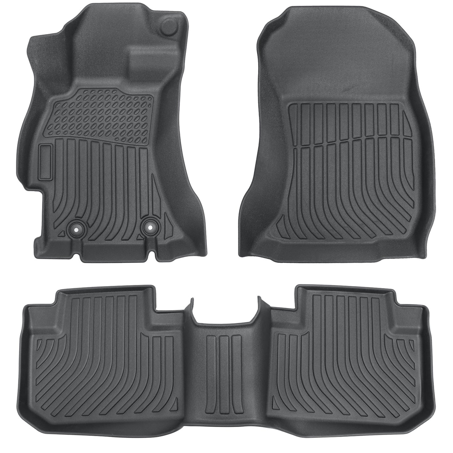 Floor Mats Liners TPE For 2014-2018 Subaru Forester 3D Model All-Weather Black