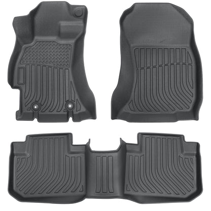 Floor Mats Liners TPE For 2014-2018 Subaru Forester 3D Model All-Weather Black