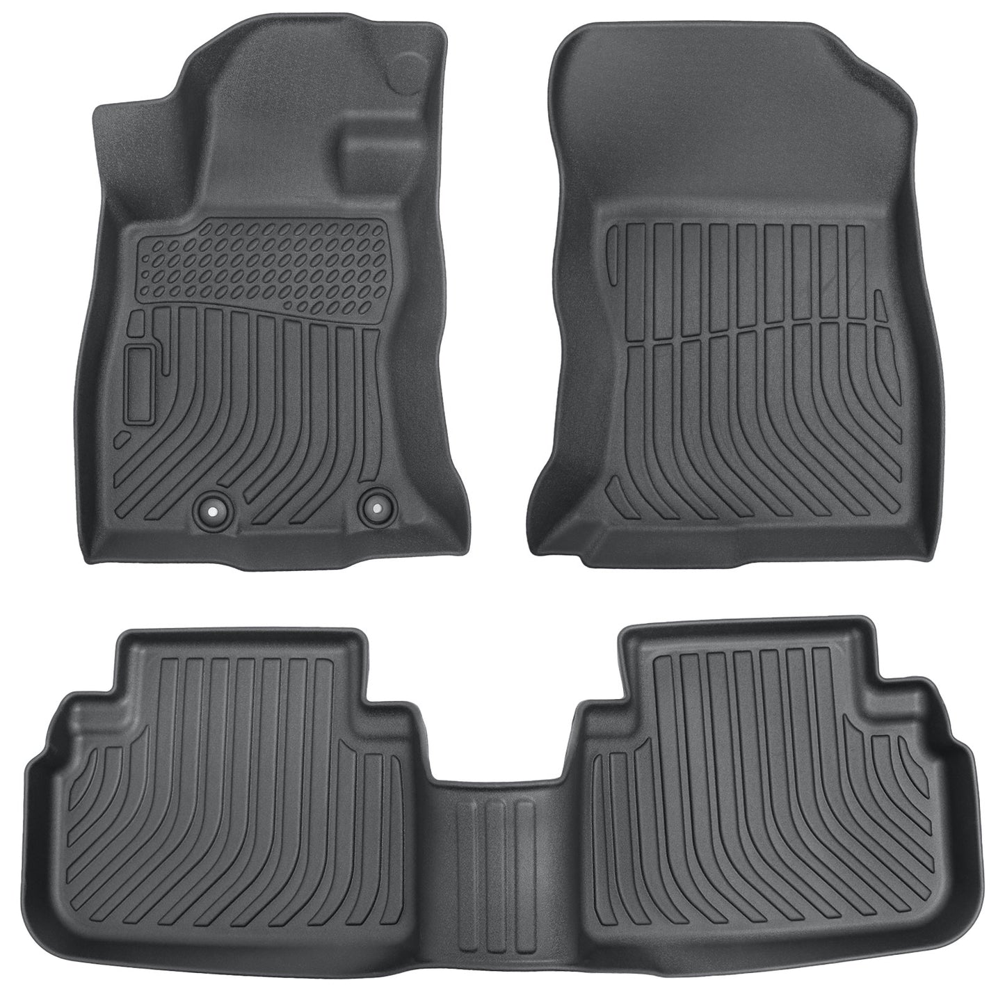 Floor Mats Liners TPE For 2019-23 Subaru Forester 3D Model All-Weather Black