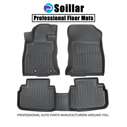 Floor Mats Liners TPE For 2019-23 Subaru Forester 3D Model All-Weather Black