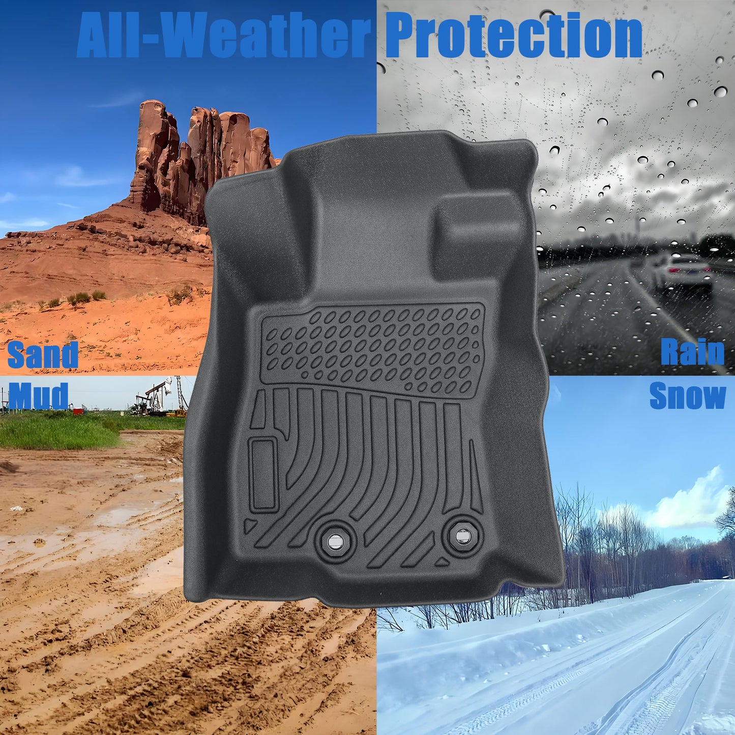 Floor Mats Liners TPE For 2025-2026 Subaru Forester 3D Model All-Weather Black
