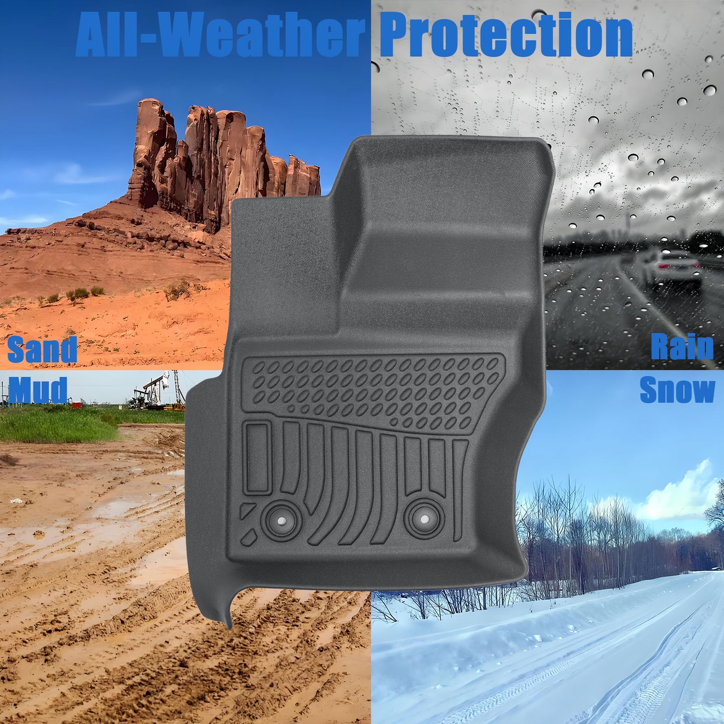 Floor Mats Liner For 2014-2022 Land Rover Range Rover Sport 4-Door Weather TPE