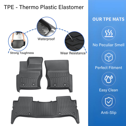 Floor Mats Liner For 2014-2022 Land Rover Range Rover Sport 4-Door Weather TPE