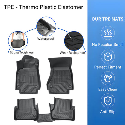 3D TPE Floor Mats Liners For 2012-2018 Audi A6 A7 Quattro RS7 S6 S7 All Weather