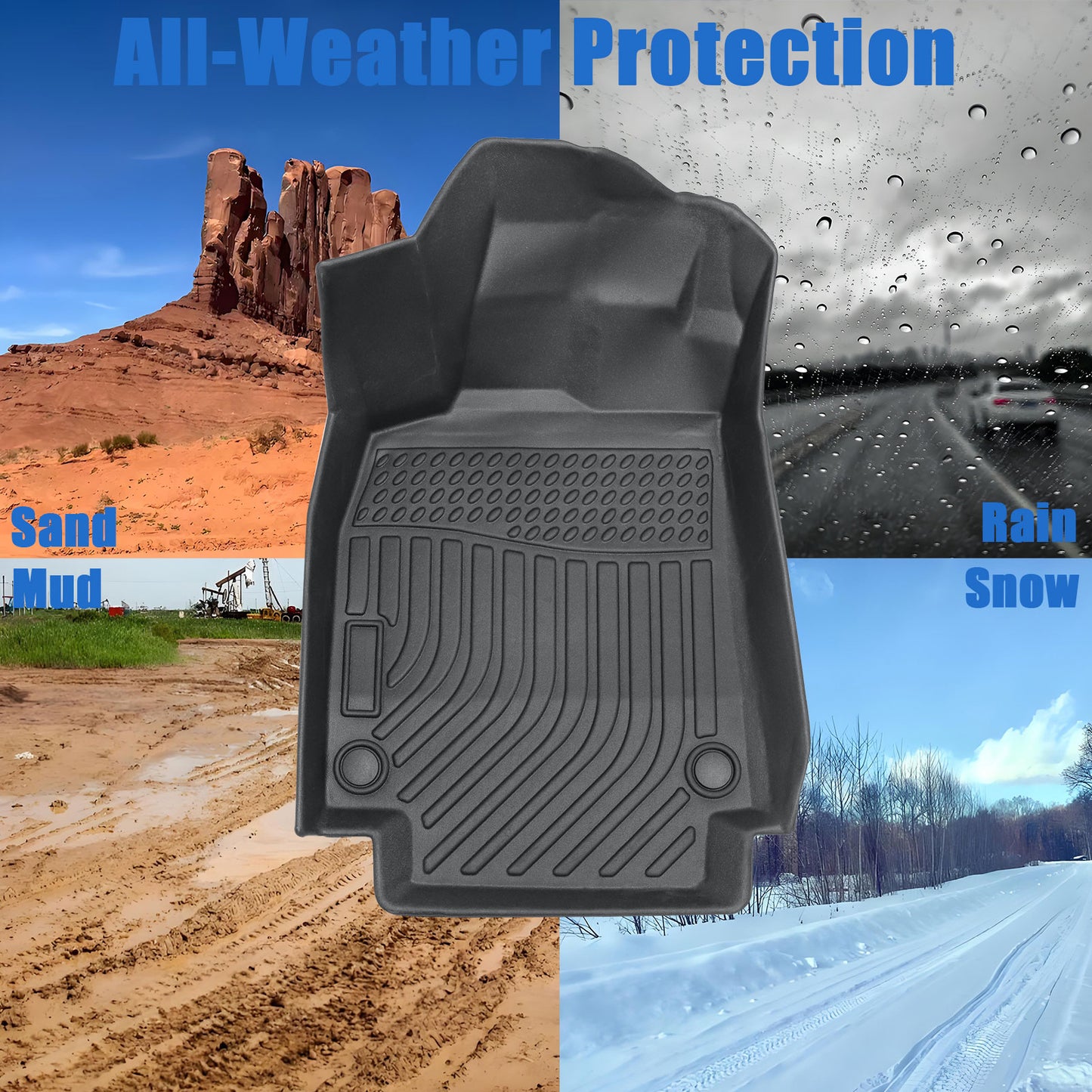 3D TPE Floor Mats Liners For 2012-2018 Audi A6 A7 Quattro RS7 S6 S7 All Weather