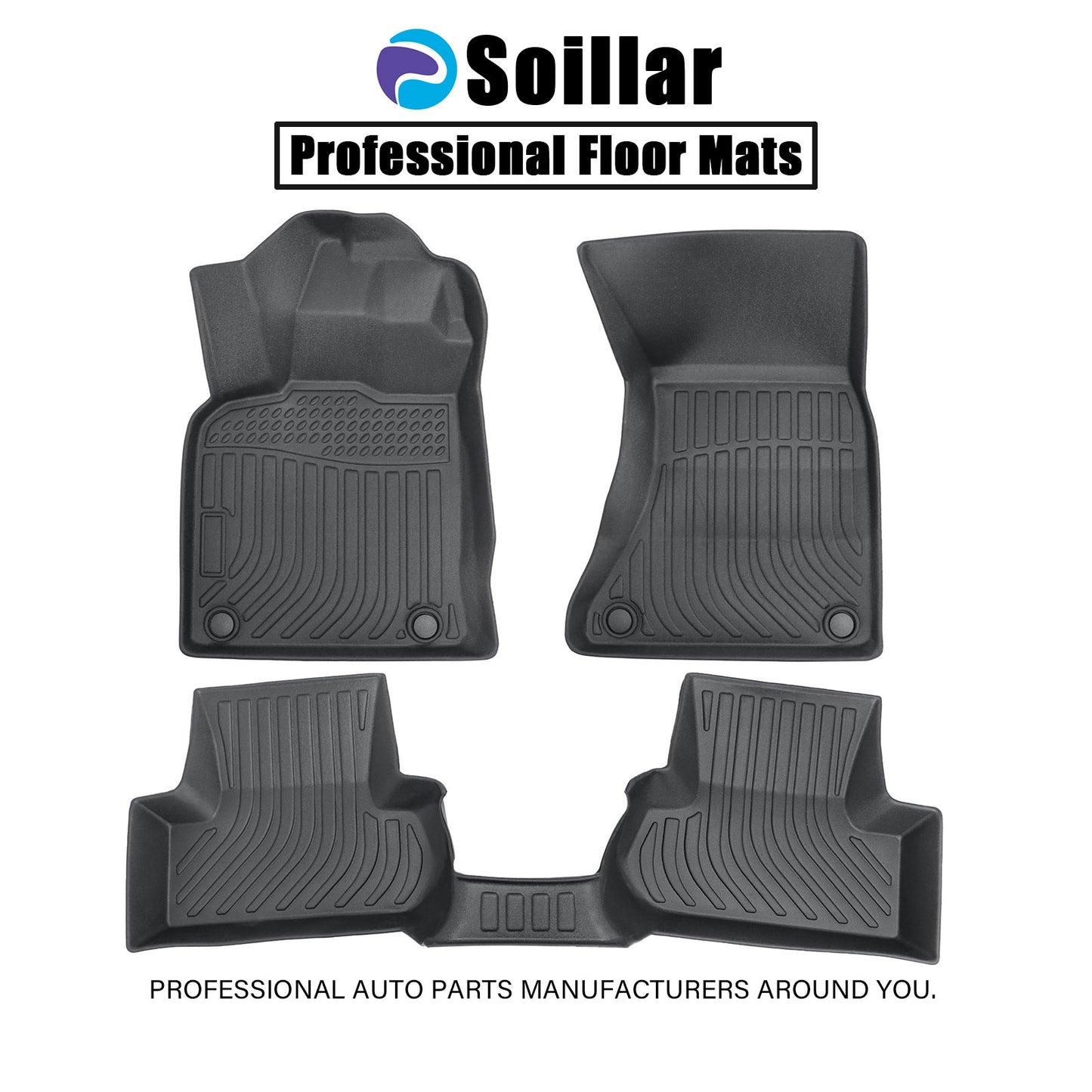 TPE Floor Mats Liner For 2009-2017 Audi Q5/SQ5 Front-Rear All Weather Black New