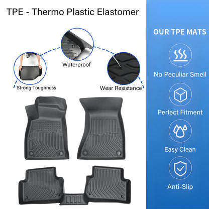 TPE Floor Mats Liner For 2018-2025 Audi A5 S5 Sedan Sportback All Weather New