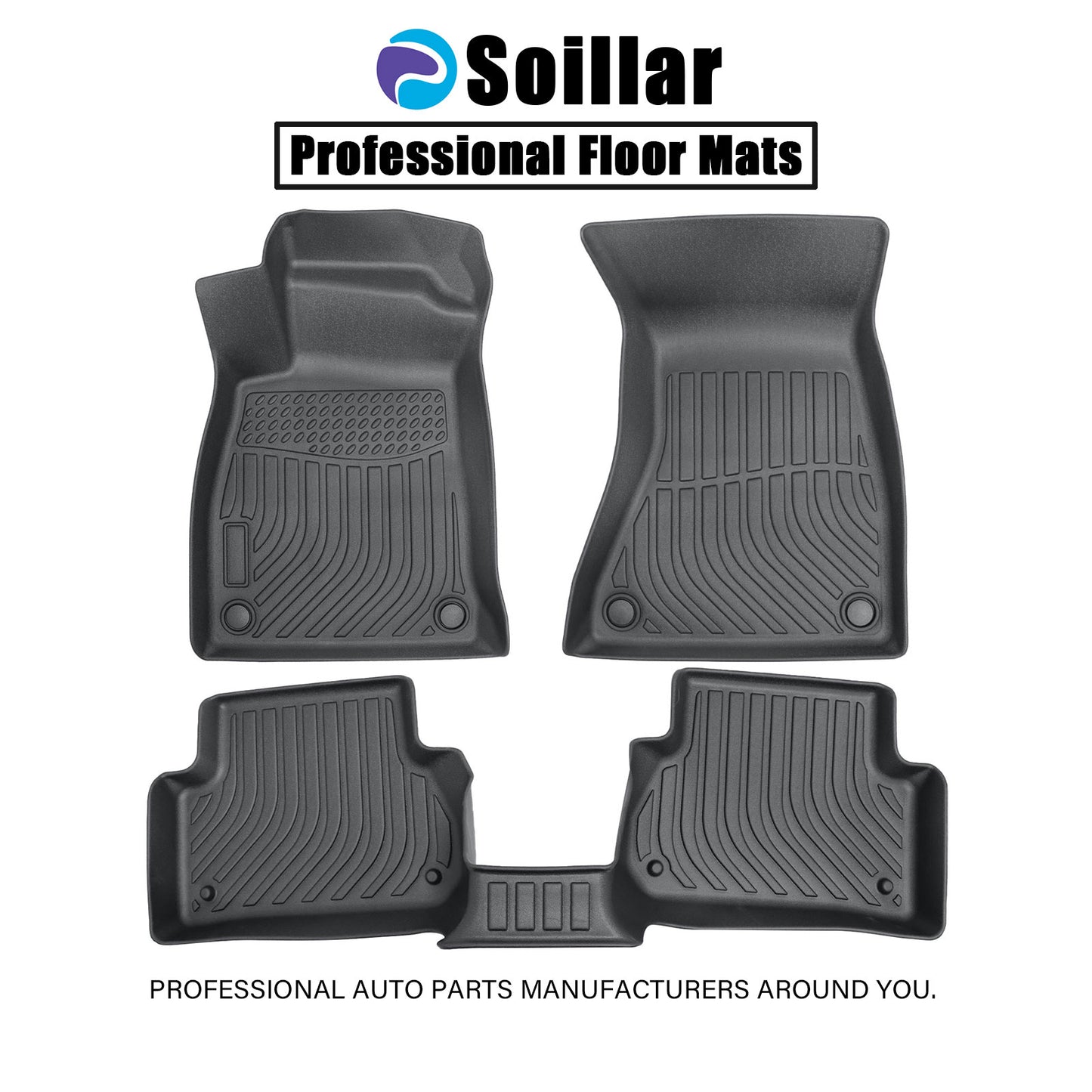 TPE Floor Mats Liner For 2018-2025 Audi A5 S5 Sedan Sportback All Weather New