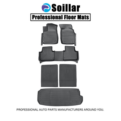 New TPE 1st & 2nd Floor Mats+Trunk Cargo Liners Set For Audi Q7/SQ7 2018-2024