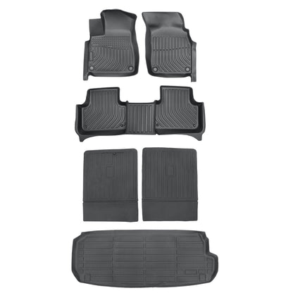 New TPE 1st & 2nd Floor Mats+Trunk Cargo Liners Set For Audi Q7/SQ7 2018-2024
