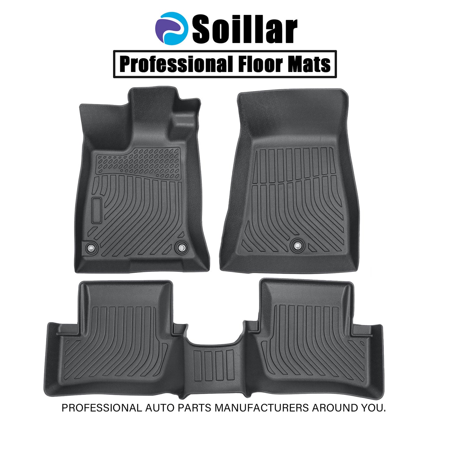 Floor Mats Liner For 2021-2025 Acura TLX FWD & AWD Front-Rear All Weather TPE