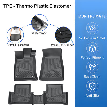 Floor Mats Liner For 2021-2025 Acura TLX FWD & AWD Front-Rear All Weather TPE