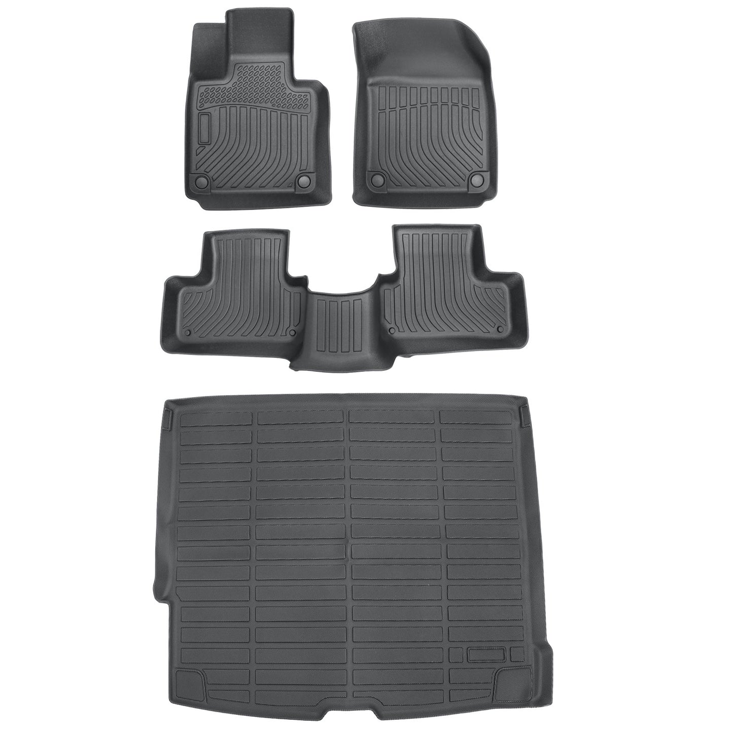 Floor Mats Trunk & Cargo Liner 3D TPE For 2018-2025 Volvo XC60 (Not Fit Hybrid)