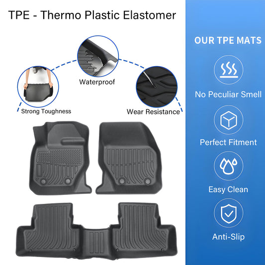 TPE All-Weather Floor Mats Liner 3D Model Front & Rear For 2010-2017 Volvo XC60