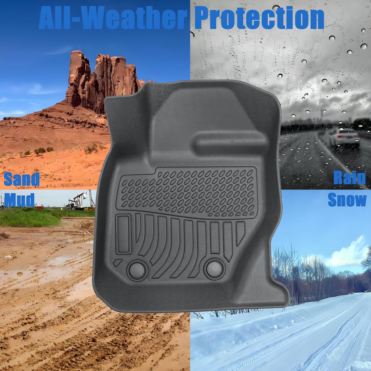 TPE All-Weather Floor Mats Liner 3D Model Front & Rear For 2010-2017 Volvo XC60