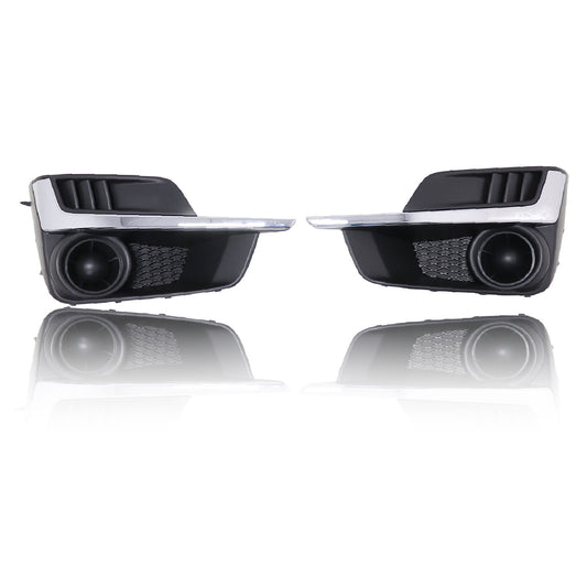 Fit For 15-16 Subaru Impreza Front Bumper Fog Light Cover Right+Left Pair Set