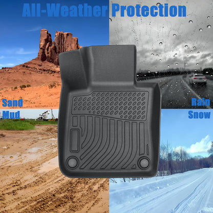TPE All-Weather Floor Mats Liner 3D Model Set of 3 For 2019-2024 Volvo S60 V60