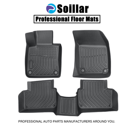 TPE All-Weather Floor Mats Liner 3D Model Set of 3 For 2019-2024 Volvo S60 V60