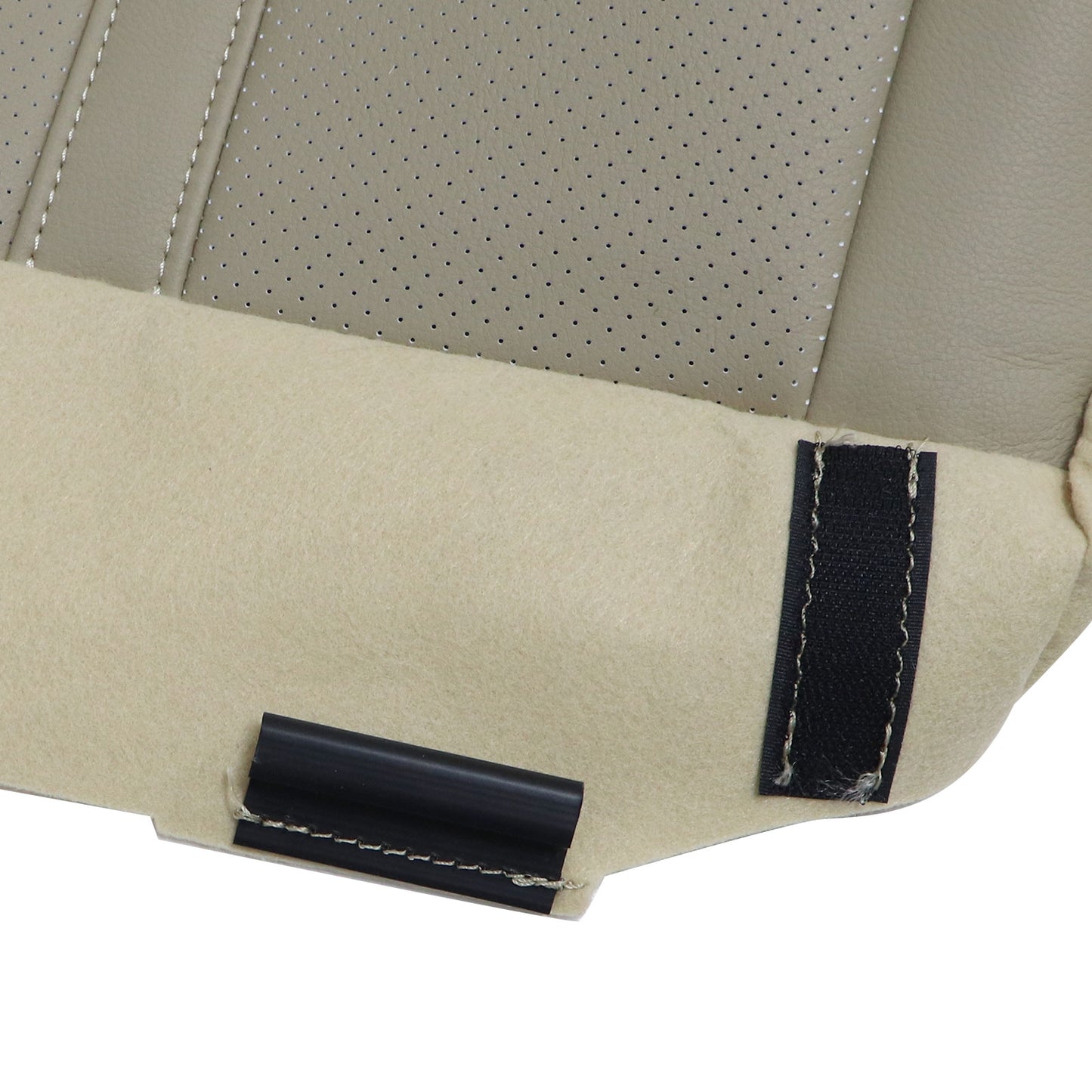 2015-2017 For Lincoln Navigator Driver Bottom Perforated Leather Seat Cover Tan